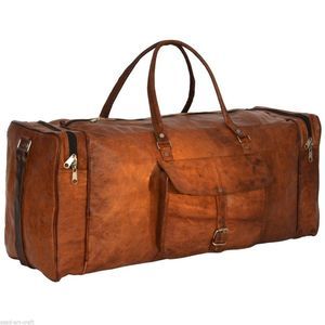 SUPER Sale 14" L Handmade strong Leather Square Duffel Bag